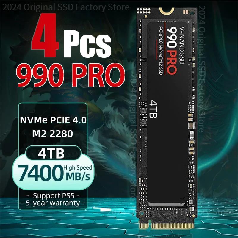  ָ Ʈ ̺, 990 Pro M.2 2280 SSD, PCl-E Gen 4.0, PS5  ǻ PS5 , 4TB SSD, 1 , 2 , 3 , 4 